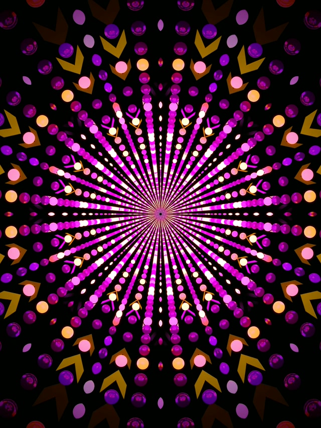 Neono Tunelis Kaleidoskopo Sprogimas 60fps VJ Loop 3:4 iPad Portretas Ekrano Užsklanda