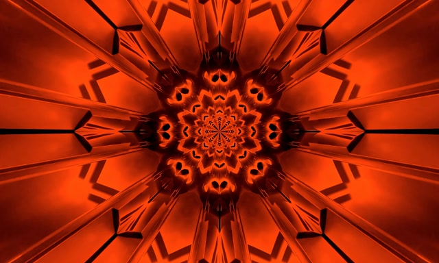 Raudona Mandala Neon Tunelis Užsklanda 5:3 Platus 60fps VJ Loop PC