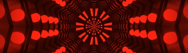 Raudonas Neoninis Tunelis Kaleidoskopas VJ Loop 32:9 Super Ultraplatus 60fps Ekrano užsklanda