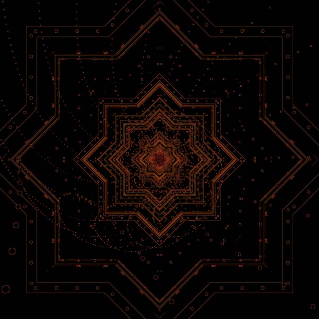 Neoninė Tunelis Vario Žvaigždė Mandala Vorteksas | VJ Loop 1:1 Square 60fps Screensaver