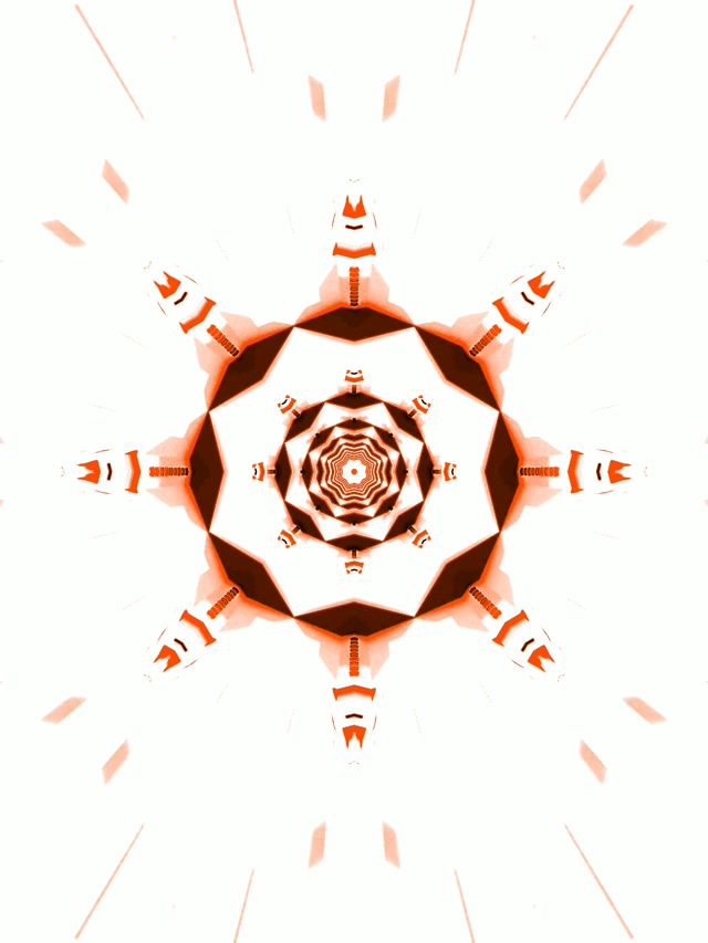 Raudona Kaleidoskopo Neon Tunelis 3:4 iPad Portrait 60fps Ekrano užsklanda VJLoops