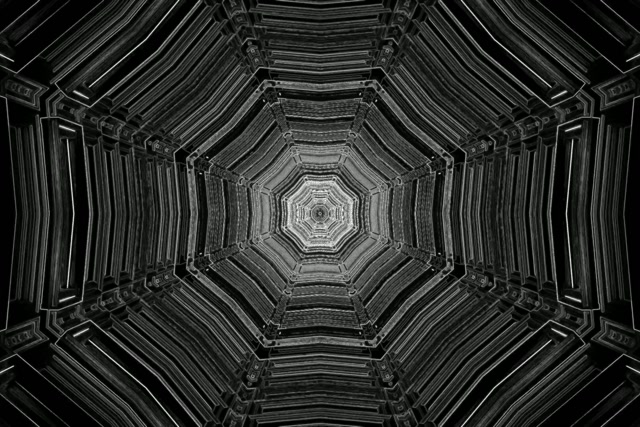 Neon Tunelis Aštuonkampio Sūkurys VJ Loop 3:2 Surface 60fps Ekrano užsklanda