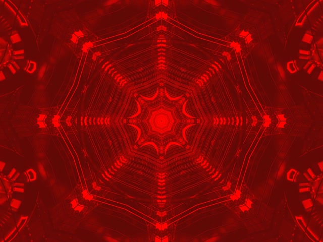 Raudonas Neoninis Tunelis Kaleidoskopas VJ Loop 4:3 Klasikinis 60fps Ekrano užsklanda