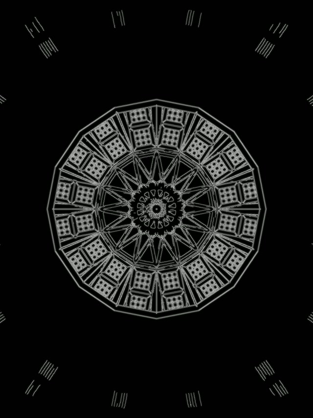 Neon Tunelio Fraktalinė Žvaigždė Mandala VJ Loop 3:4 iPad Portrait 60fps Ekrano Užsklanda