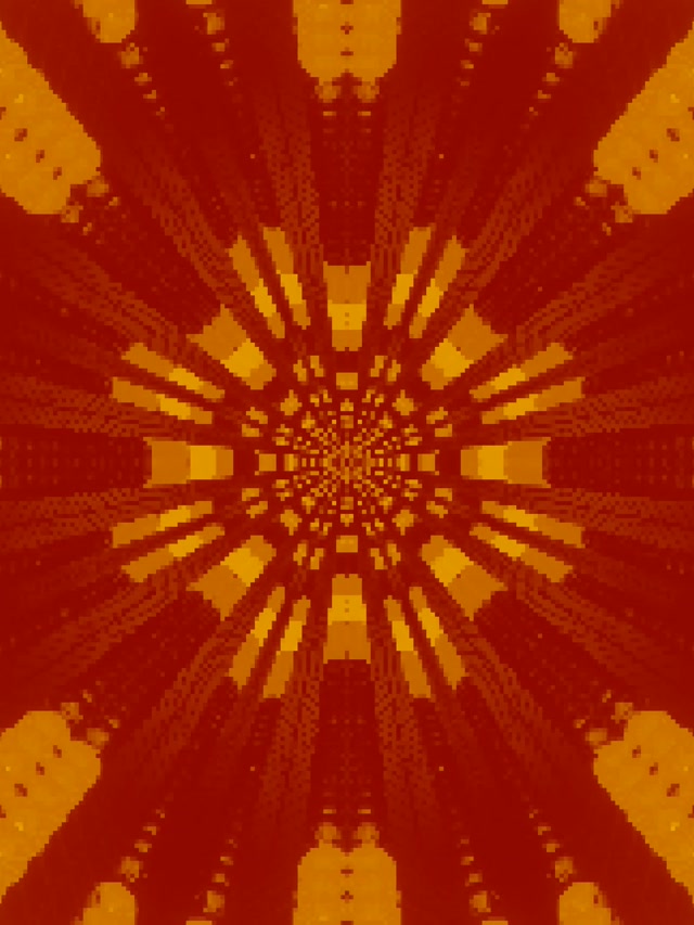 Neon Tunnel Fractal Sunburst VJ Loop 3:4 iPad Portrait 60fps Screensaver