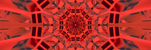 Neon Tunelis Raudonas Kaleidoskopas Sprogimas VJLoops 3:1 Trigubai Platus 60fps Ekrano Užsklanda