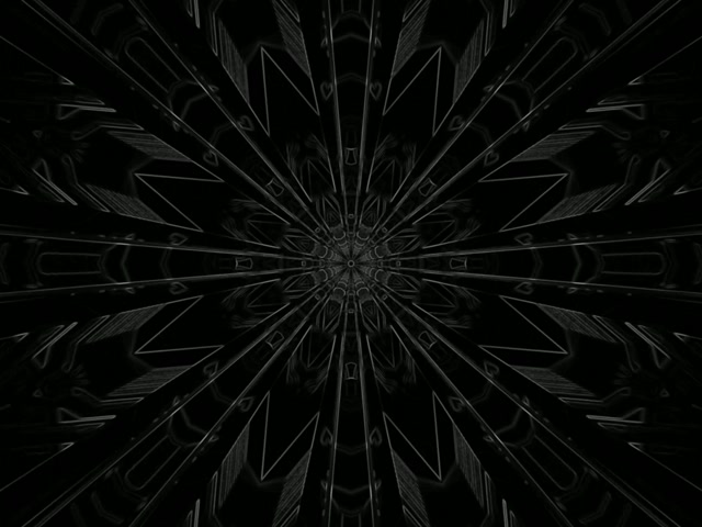 Neoninė Tunelis Tamsi Spindulinis Smailus Mandala Vj Loop 4:3 Classic 60fps Screensaver