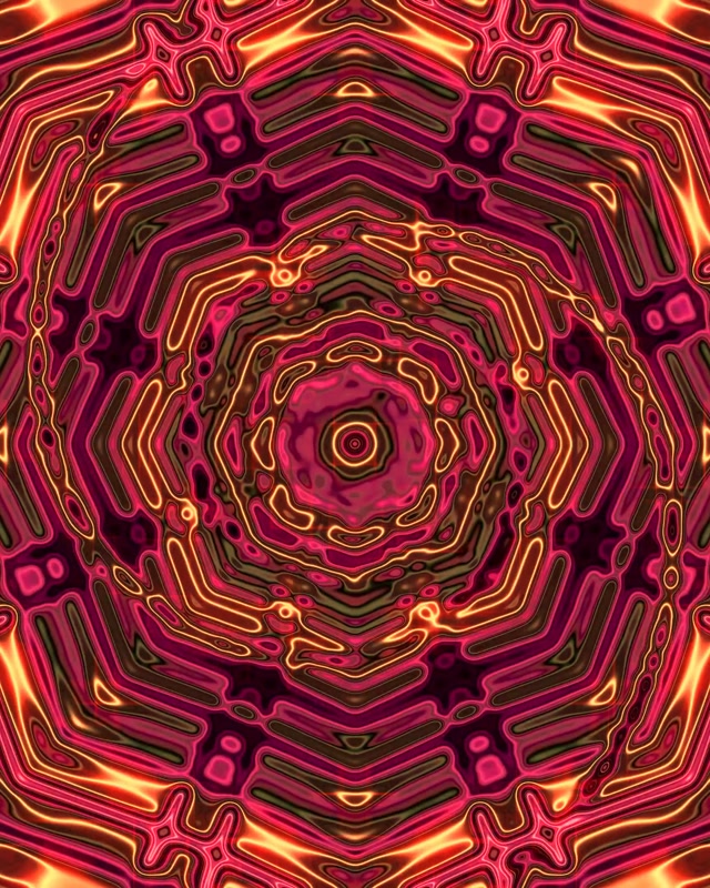 Neon Tunnel Fractal Mandala VJ Loop 4:5 Instagram 60fps Ekrano užraktis