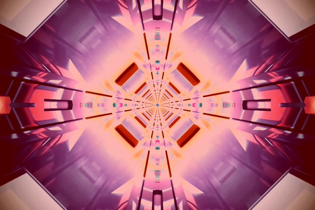 Neon tunelis kaleidoskopo žvaigždės sprogimas VJ ciklas 3:2 Surface 60fps ekrano užsklanda
