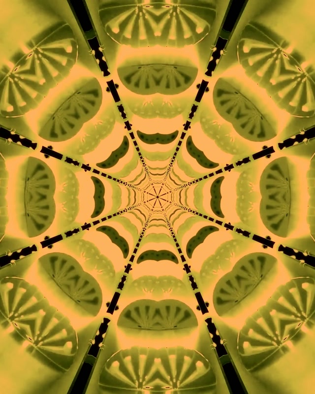 Neono Tunelis Kaleidoskopas Aštuonkampis VJLoops 4:5 Instagram 60fps Ekrano Užsklanda