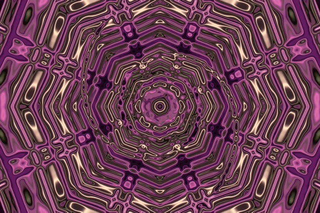 VJ Loop Neoninis Tunelis Violetinis Fraktalinis Kaleidoskopas 3:2 Surface 60fps Ekrano užsklanda