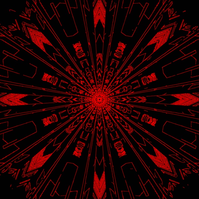 Neon Tunelis Žalias Kaleidoskopo Sprogimas VJ Loop 1:1 Kvadratas 60fps Ekrano užsklanda