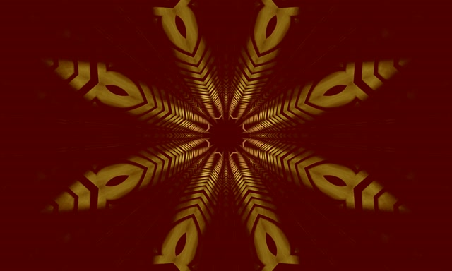 Vj loop Neono Tunelis Auksinė Žvaigždė Kaleidoskopas 5:3 wide 60fps Ekrano Užsklanda