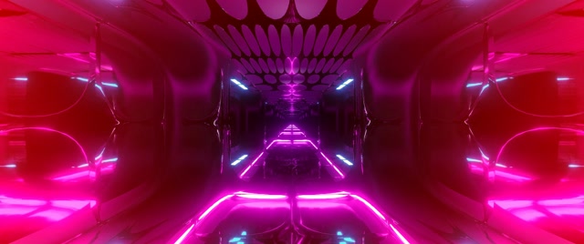 Neoninis Tunelis Rožinis Magenta Ovalus Tinklelis VJ Loop 2.39:1 Cinemascope 60fps Ekrano užsklanda