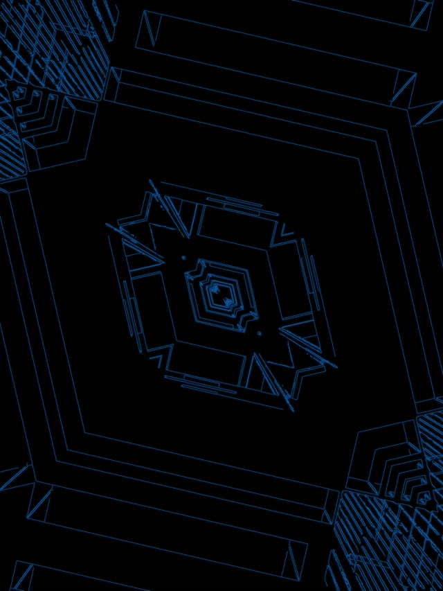 Mėlynas Neon Tunelis Užsklanda 3:4 iPad Portretas 60fps VJ Loop