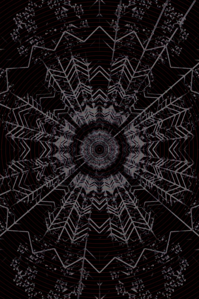 Tamsus Fraktalinis Mandala Neono Tunelis 2:3 Foto Portretas 60fps Ekrano Užsklanda VJ Loop