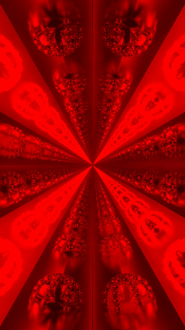 VJLoops Raudonas Fraktalas Mandelbrot Neon Tunelis 9:16 reels 60fps ekrano užsklanda