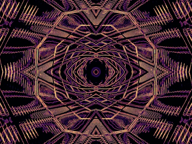Neono Tunelis Kaleidoskopas Mandala VJ Loop 4:3 Classic 60fps Ekrano Užsklanda