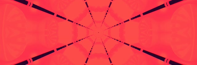 Neoninis Tunelis Raudonas Kaleidoskopas Žvaigždės Sprogimas VJ Loop 3:1 Triple Wide 60fps Ekrano užsklanda