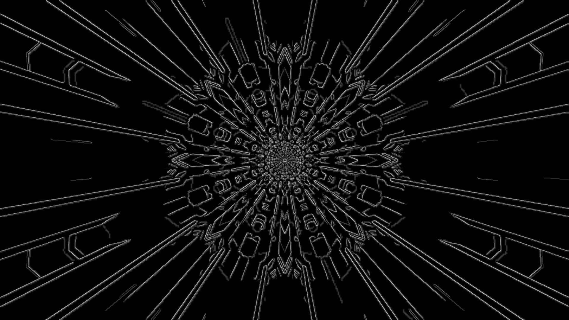 Mirdzošā mandalas tunelis ekrānsaudzētājs 4K UHD 60fps dzīvais fons datoram