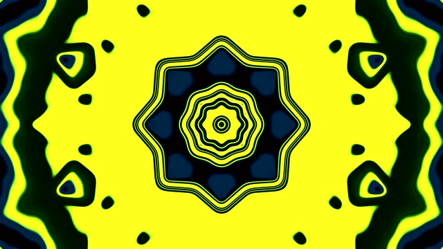 Spilgtais Zaļais Abstraktais Kaleidoskops VJLoops - Psihodēlisks Kustības Fons