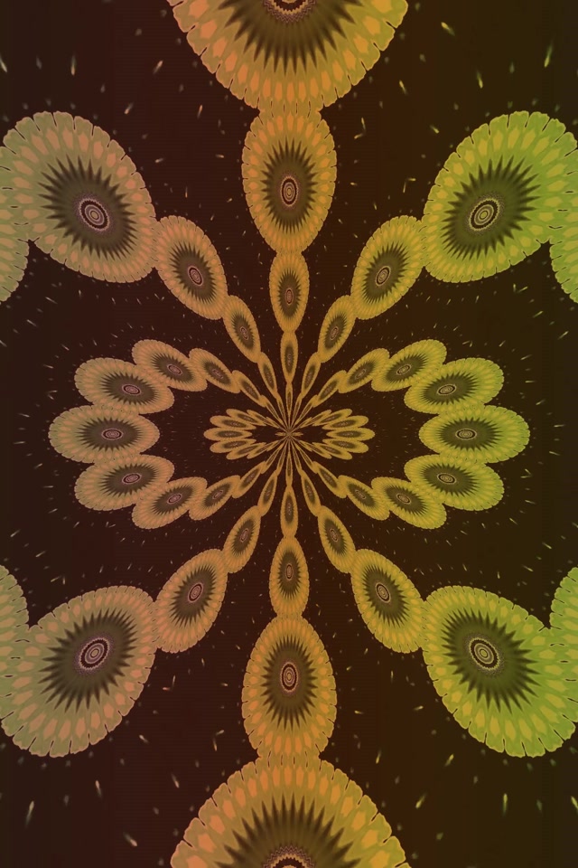 Fractal Sunflower Neon Tunnel 2:3 Portrait 60fps VJ Loop Screensaver