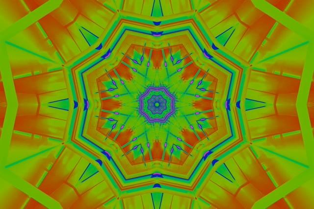Neon Tunnel Kaleidoscope Star Vj Loop 3:2 Surface 60fps Screensaver