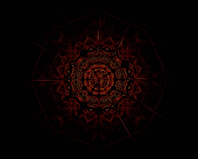 Red Fractal Mandala Neon Tunnel 5:4 industrial 60fps Screensaver Vj loop