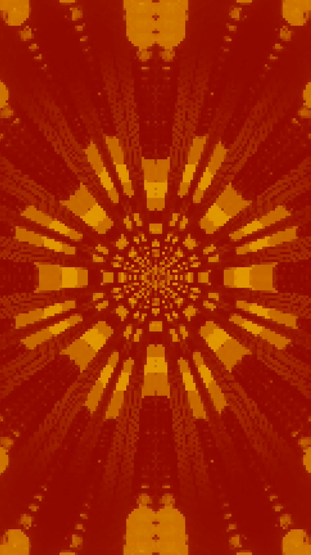 Neon Tunnel Pixel Sunburst Vj Loop 9:16 Reels 60fps Screensaver