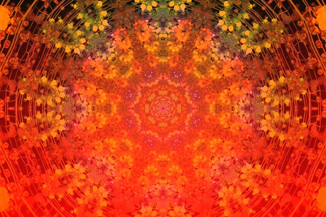 Vj loop Neon Tunnel Fiery Mandala Burst 3:2 surface 60fps screensaver