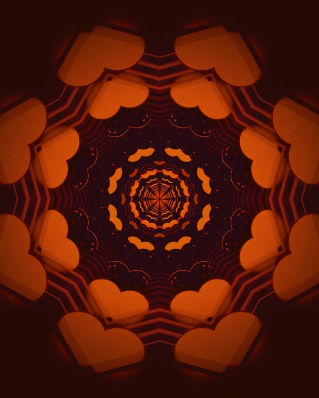 Neona Tunelis Sarkanā Oranžā Mandala Virpulis VJLoops 4:5 Instagram 60fps Ekrānsaudzētājs