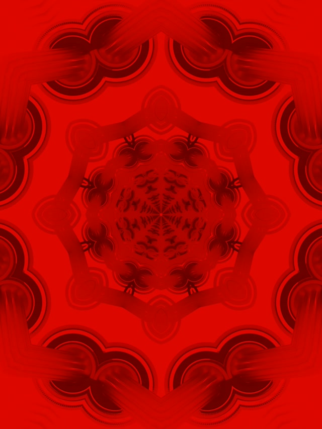 Sarkanā Fraktāla Mandala Neona Tunelis Vj Loop 3:4 iPad Portrait 60fps Ekrānsaudzētājs
