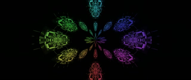 Neon Tunelis Varavīksnes Kosmosa Kuģa Virpulis VJLoops 2.39:1 Cinemascope 60fps Ekrānsaudzētājs