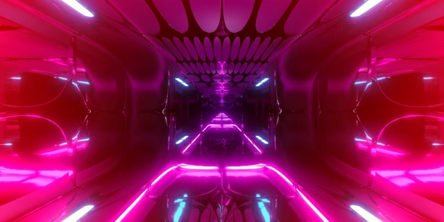 Neon Tunnel Pink Oval Grid VJ Loop 2:1 Univisium 60fps Screensaver