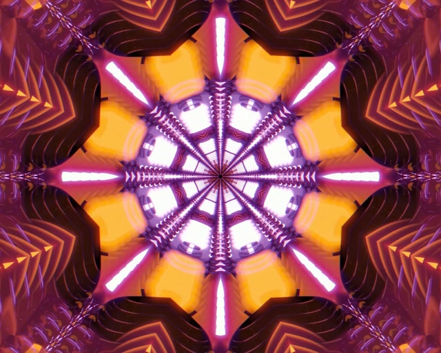 5:4 industrial neon tunnel kaleidoscope burst 60fps screensaver VJ loop