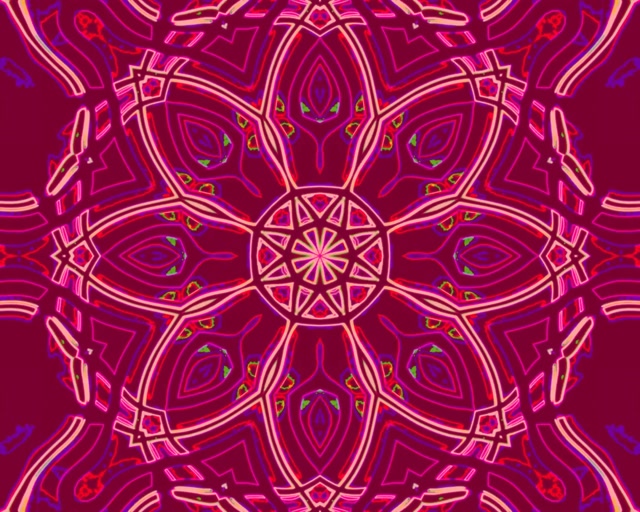 Neona Tunelis Kaleidoskops Mandala VJ Loop 5:4 Rūpnieciskais 60fps Ekrānsaudzētājs