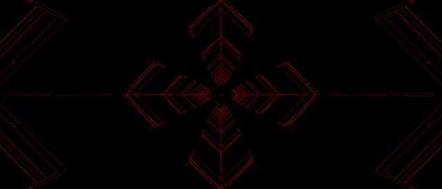 Sarkanais Neon Tunelis Kaleidoskops Bulta VJLoops 21:9 Ultraplats 60fps Ekrānsaudzētājs