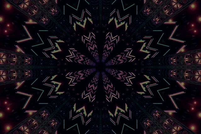 Neona Tunelis Kaleidoskopa Zvaigznes Sprādziens VJ Loop 3:2 Surface 60fps Ekrānsaudzētājs