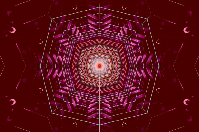 Neon Tunnel Kaleidoscope Vortex VJ Loop 60fps 3:2 Virsma Ekrānsaudzētājs
