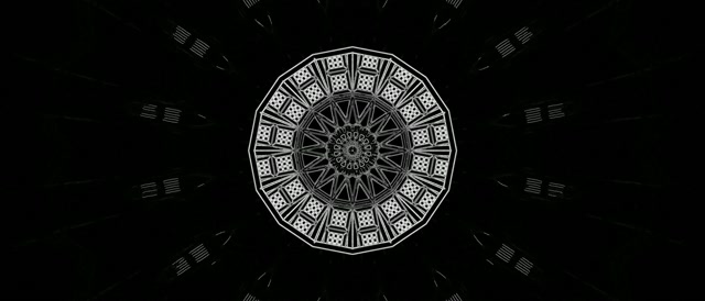 Neona Tuneļa Kaleidoskopa Mandala VJ Loop 21:9 Ultrawide 60fps Ekrānsaudzētājs