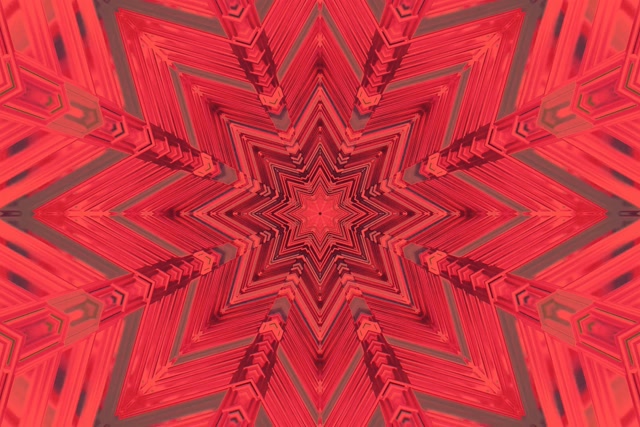 Sarkanās Zvaigznes Kaleidoskopa Neona Tunelis VJ Loop 3:2 Surface 60fps Ekrānsaudzētājs