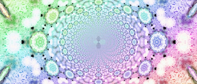 Neona Tuneļa Fraktāļa Kaleidoskops Vj Loop 21:9 Ultrawide 60fps Ekrānsaudzētājs