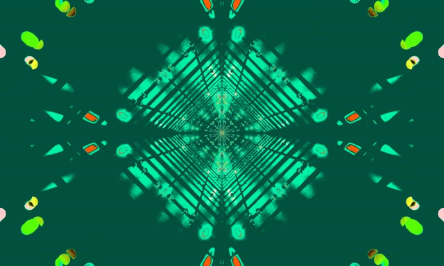 Neona Tuneļa Zaļā Dimanta Kaleidoskops VJLoops 5:3 Plats 60fps Ekrānsaudzētājs