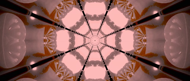 VJ Loop Neon Tunelis Sarkanais Zirnekļa Tīkls Kaleidoskops 21:9 Ultraplats 60fps Ekrānsaudzētājs