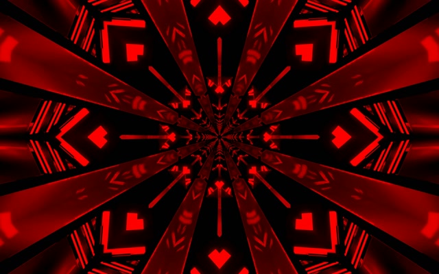 Sarkanais Kaleidoskops Sprādziens Neon Tunelis VJ Loop 60fps 16:10 MacBook Ekrānsaudzētājs