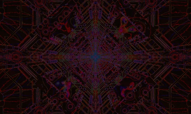 Neona Tunelis Sarkans Fraktāls Kaleidoskops 5:3 wide 60fps Ekrānsaudzētājs VJ cilpa