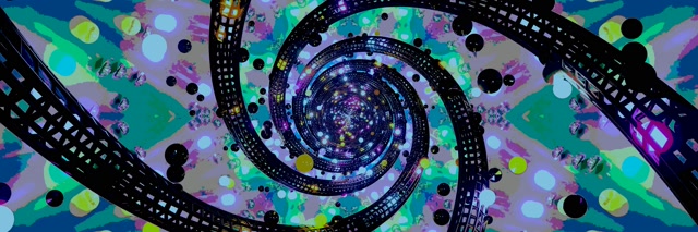 Neon Tunelis Spirāle Virpulis VJ Loop 3:1 Triple Wide 60fps Ekrānsaudzētājs