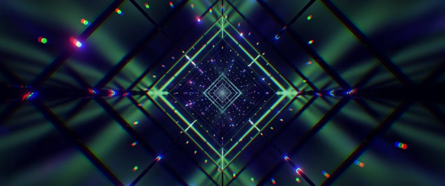 Neona Tuneļa Zaļš Dimanta Virpulis VJLoops 2.39:1 Cinemascope 60fps Ekrānsaudzētājs