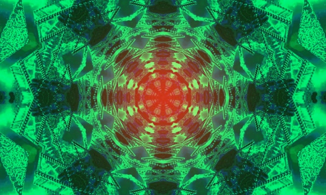 Neon Tunnel Fractal Kaleidoscope Burst VJ Loop 5:3 Wide 60fps Screensaver
