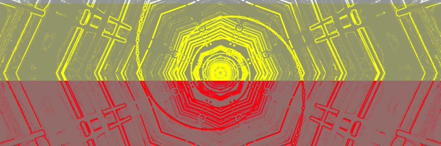 Neon Tunnel Sci-Fi Hexagon VJ Loop 3:1 Triple Wide 60fps Screensaver